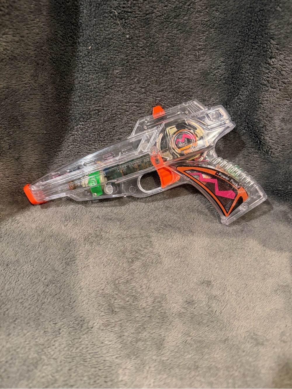Vintage 1990s SRM Laser Toy Gun Blaster Power Pack Co Inc Play Weapon Works!!!